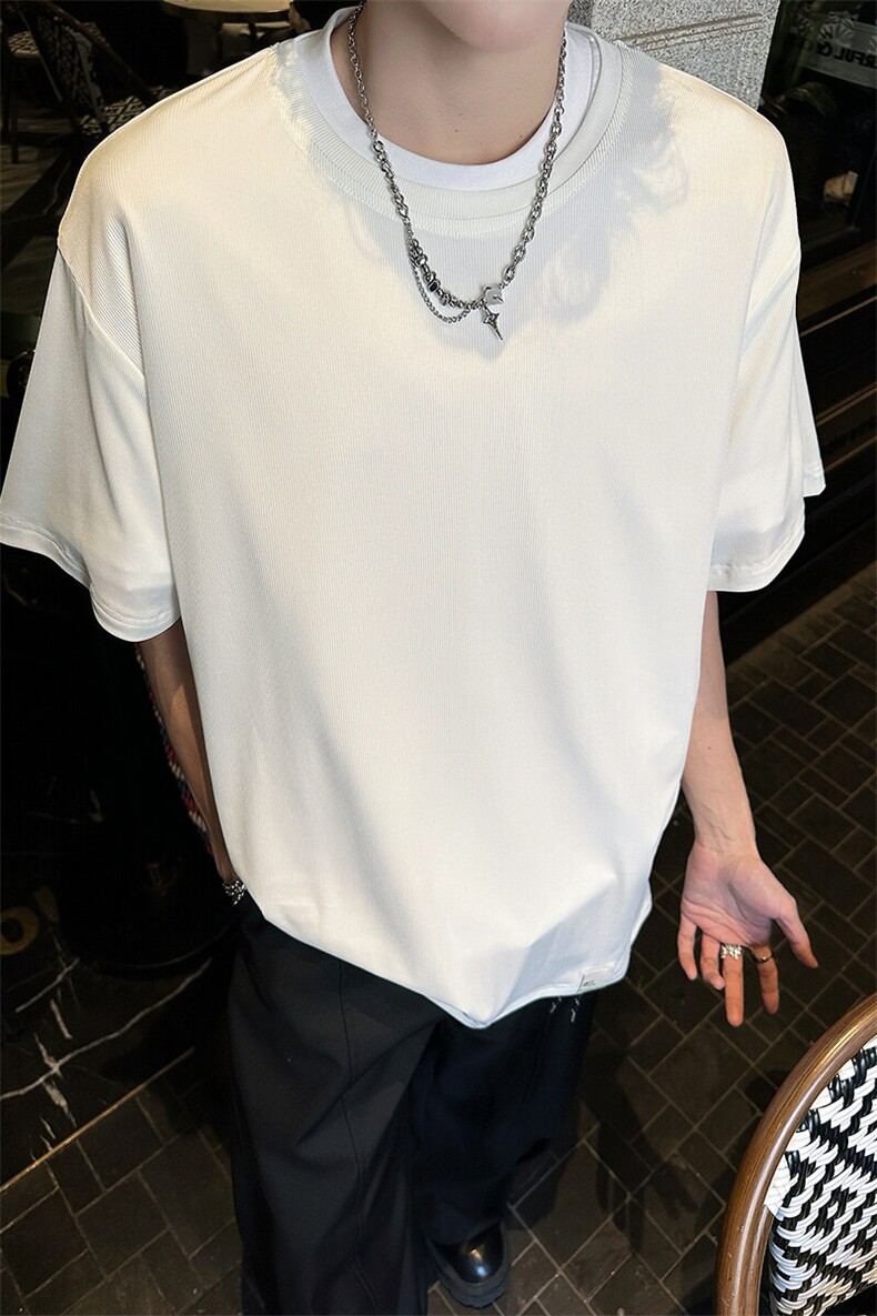 8XL-M高品质！！特大码冰丝速干T恤男透气短袖上衣纯色DX314P25,男装T恤,电商D206-1