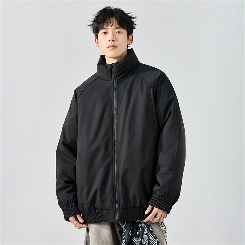现货美式高街休闲棉衣夹克三防立领纯色户外工装加厚棉服外套,男装夹克,电商A486