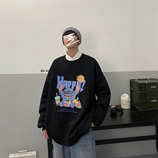 S6077-P35春季圆领卫衣男大码韩版宽松长袖外套男，男装卫衣，电商A040