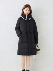 羽绒棉服女中长款2025冬季新款韩版收腰显瘦减龄时尚加厚外套棉袄，女装棉衣/棉服，琦鑫阁（原依鑫阁）