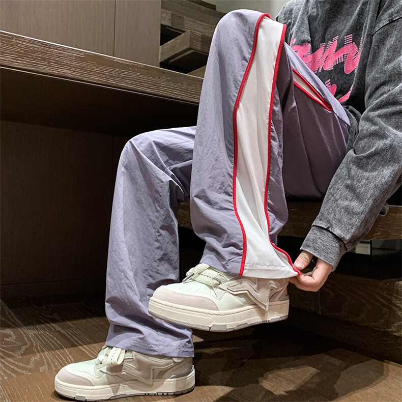 秋季美式insi高街hiphop拼接宽松运动长裤货号K2315P4568,女装休闲裤,电商A063