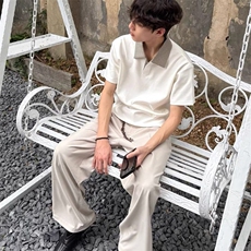 得物抖音高品质二开夏季美式潮牌假两件格子衬衫翻领高街短袖T恤，男装T恤，电商A486