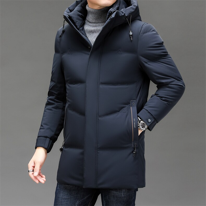 男士羽绒服宽松连帽保暖外套2025冬季新款防风防寒茄克上衣男,男装羽绒服,钱塘6003（原4033）