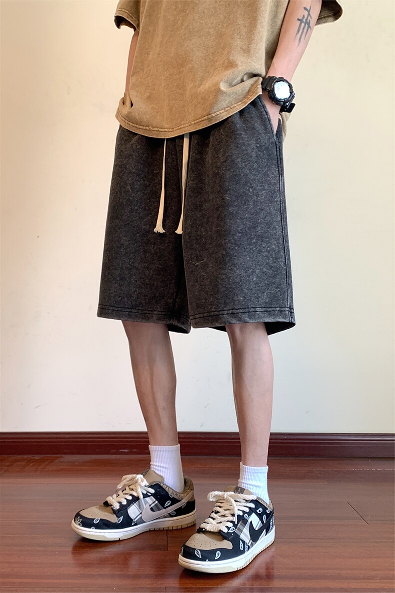 夏季短裤男港风宽松潮流休闲百搭五分裤运动短裤XD22906-P35,男装牛仔裤,星座717