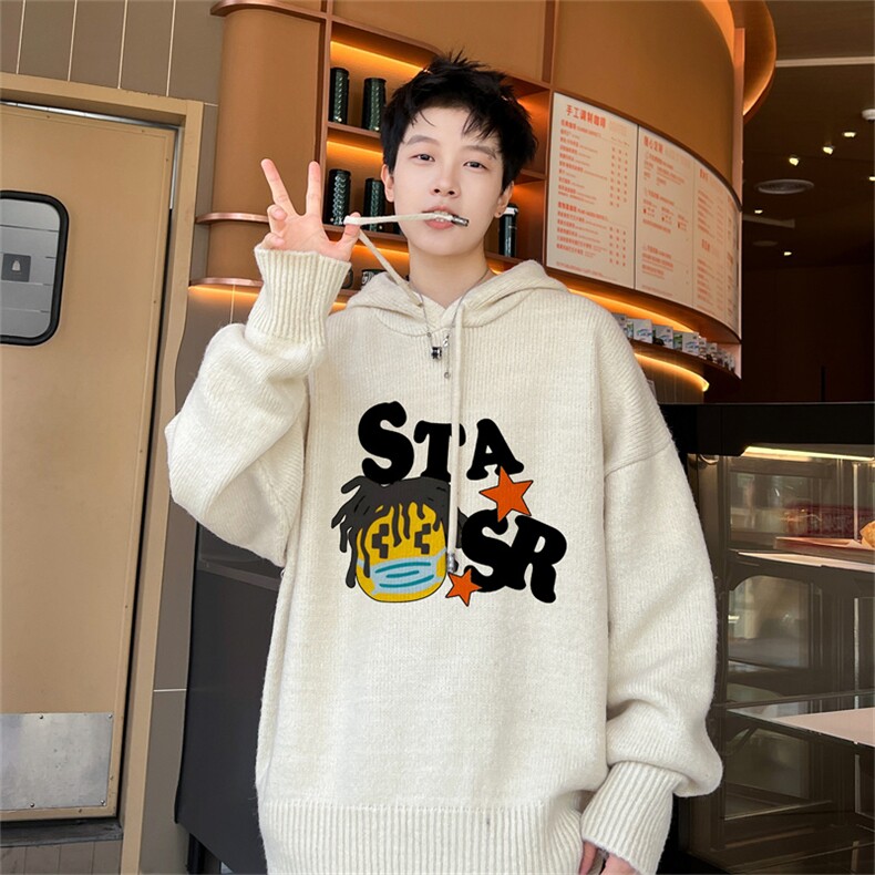 特P55控98高品秋冬季连帽毛衣男复古慵懒风针织衫毛衣外套MYL3319,男装针织衫/毛衣,电商B370
