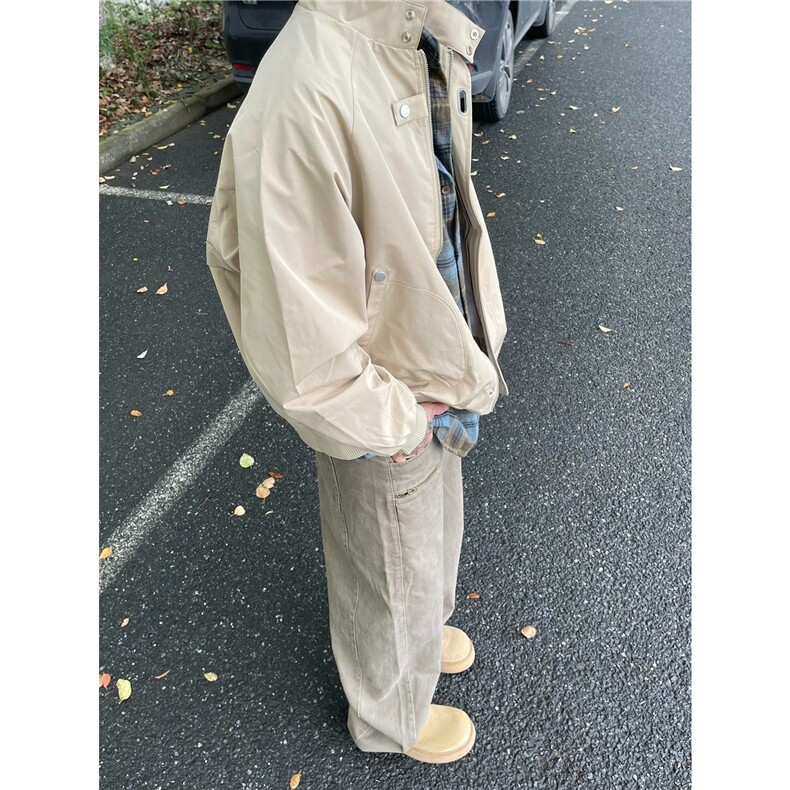 新款潮牌美式复古飞行员夹克男女秋季宽松棒球服外套L55155-p62,男装夹克,星座1008