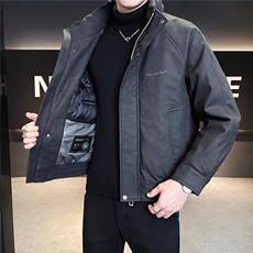 标50绒皮羽绒服男冬季2025新款刺绣A313-3319-P225控劵后298，男装羽绒服，电商A313