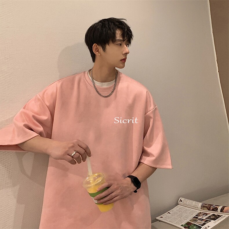 麂皮绒短袖t恤男大码半袖男JD82098-P25,男装T恤,电商A040
