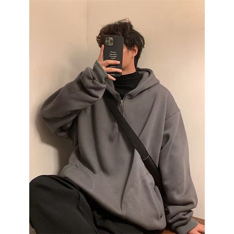 卫衣男潮牌秋冬高街hiphop加绒款外套A26P40,男装卫衣,星座1116-2
