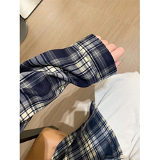 复古格子衬衫男外套开衫宽松外穿衬衣长袖上衣C8202，男装衬衫，星座1116A（原606A-3）