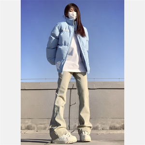 弹力加绒加厚黄泥色牛仔裤男715-6-BX07P50加绒P55(控78）图片