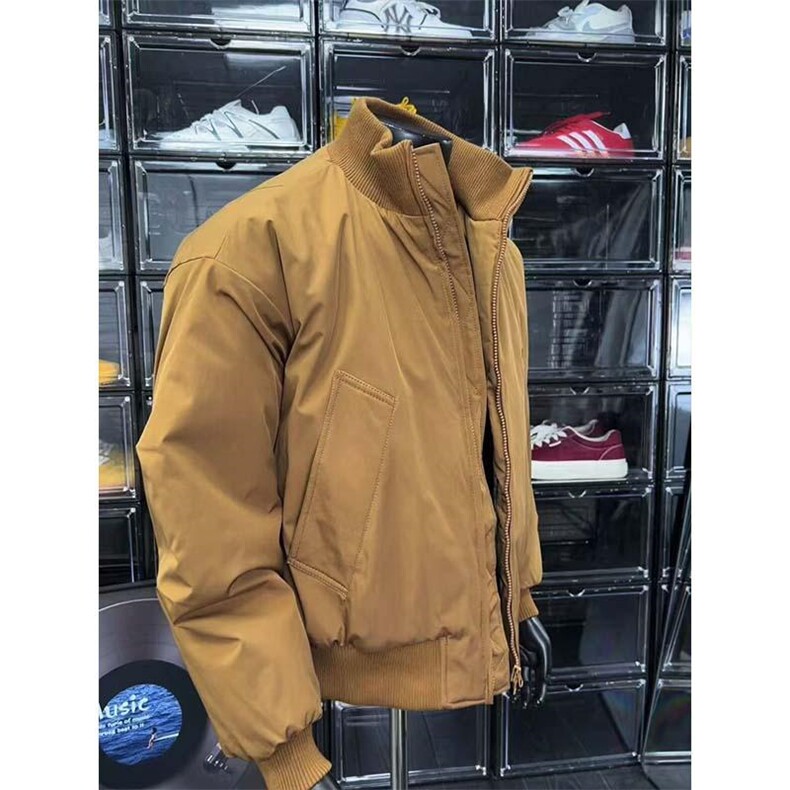 现货26春装美拉德立领飞行夹克纯色复古廓形高街棒球服外套,男装夹克,电商A486-1