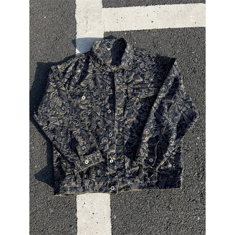 B221美式高街暗黑小众重工艺印花牛仔外套SY2536-特P70控118,男装工装外套,电商B221