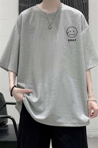 HT73072-P22 华夫格t恤男短袖男大码五分袖 大皂风图片