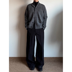 秋冬欧美学院风圆领毛衣开衫男粗针线衫宽松针织衫MZ870-P57，男装针织衫/毛衣，星座412-3