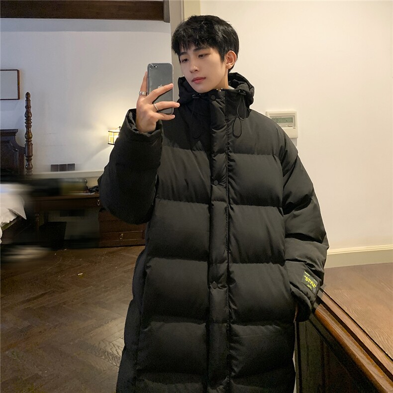 1港风酒店中长款横条棉衣男连帽棉衣男外套男8719P135控188，男装棉衣，星座226-2