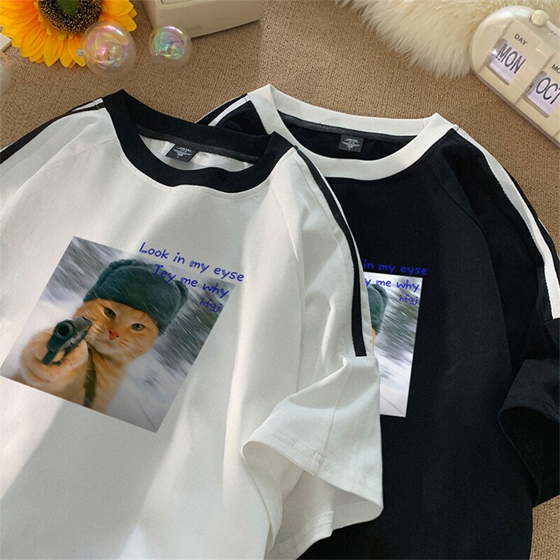 可48小时发货支持抖音得物来样二开重磅美式高街纯棉织带短袖T恤,男装T恤,电商A486