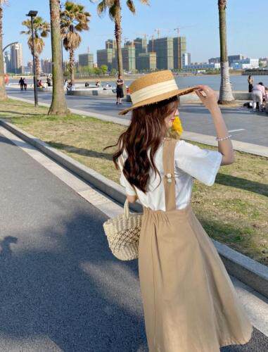 夏季背带两件套，女装，E莎