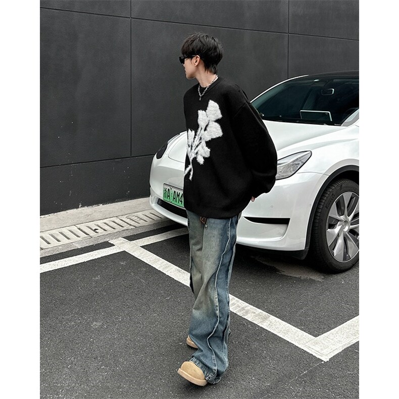 高级感毛衣男冬季慵懒风情侣水貂毛绒针织衫,男装针织衫/毛衣,星座716-4