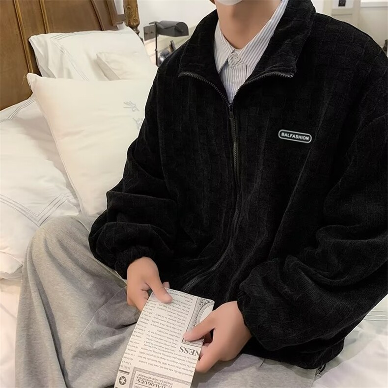 男秋季2023新款长袖夹克外套精品雪尼尔双层外套W42P70,男装夹克,星座1116-2