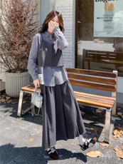 26春装现货条纹衬衣吊带半身裙三件套2C0323121P175K258，女装套装/套裙，2C032