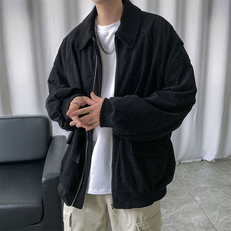 现货主推高品质灯芯绒夹克外套男潮宽松休闲大码A351-JK013-P90,男装夹克,电商A351