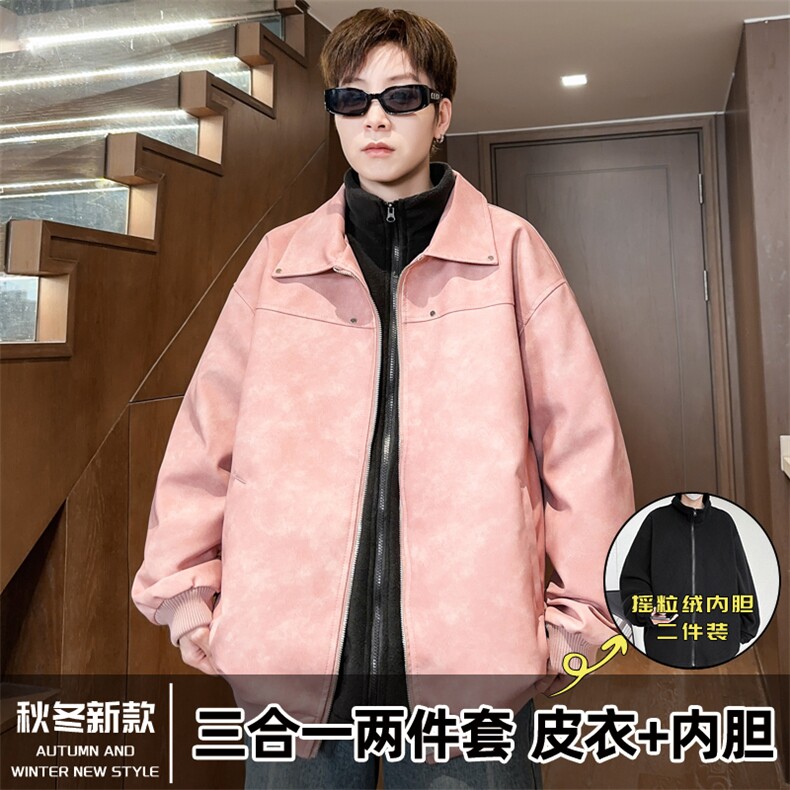 三合一两件套男士棉服皮棉袄冬季加厚棉衣潮流A266-PYT0101-P135图片