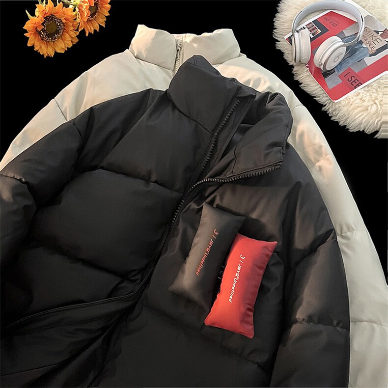 1506/M8603/P85情侣款PU皮贴贴羽绒棉服面包服宽松男女棉衣外套3,男装棉衣,星座1506