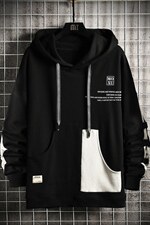 主推货足7XL-M大码连帽卫衣男2023春季新款休闲长袖加肥加大码图片