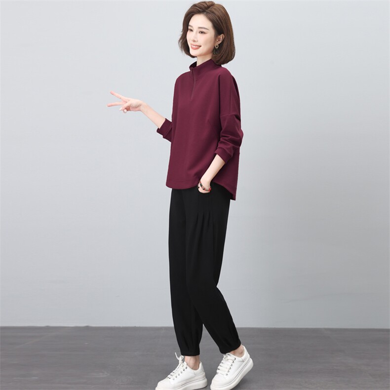 休闲运动服套装女2025新款春秋装时尚套装韩版宽松显瘦卫衣两件套,女装套装/套裙,璐依舞