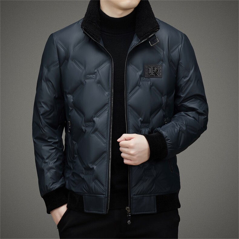 DZ8611钱塘2020-3中青年男士冬季厚款时尚休闲简约羽绒服P210,男装羽绒服,钱塘207-3