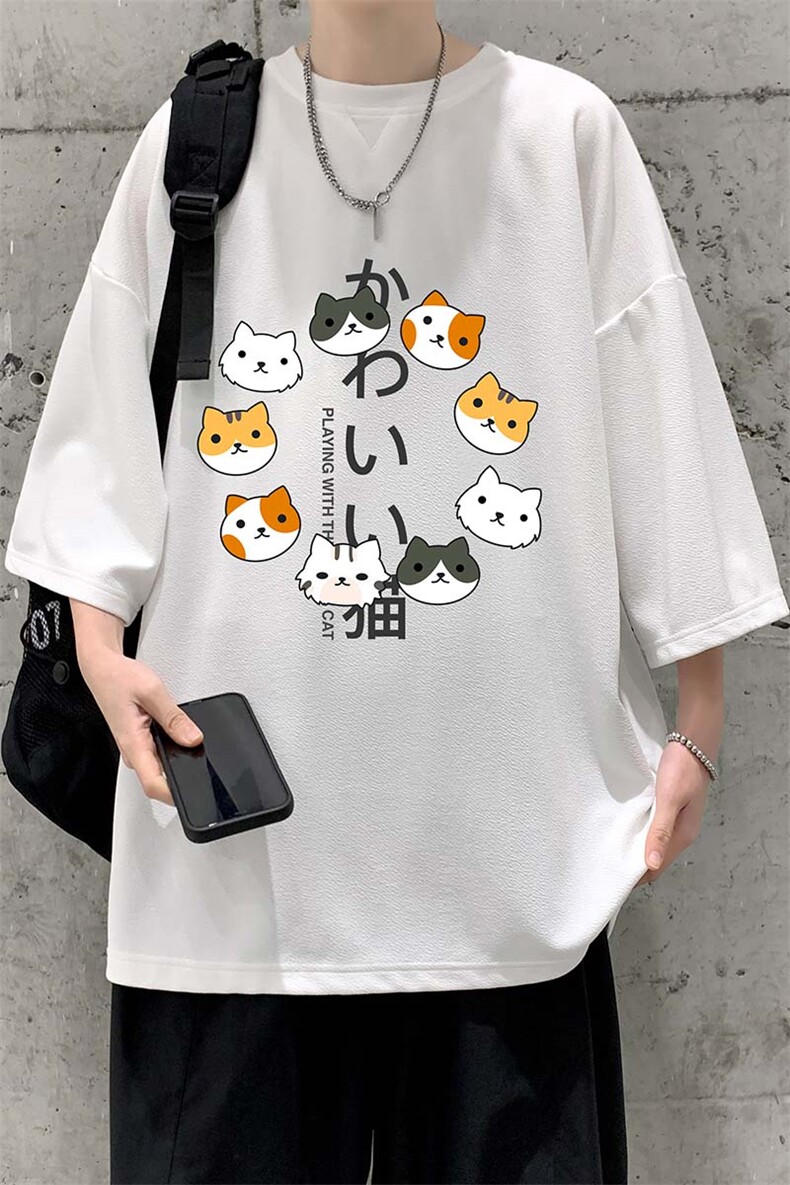 Q11215-P30春夏季七分袖t恤男大码五分袖男短袖中袖大皂风,男装T恤,电商A040
