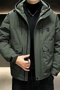 大码连帽男士加厚保暖大棉袄7503-P90大码元控169图片