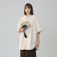 爆现货夏季2026春季印花风冰凉薄款港风高街男女衬衣C222-TP35，男装衬衫，电商A170