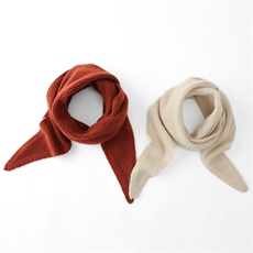 2025时尚百搭通勤休闲纯色镂空三角巾，围巾，朝思纯山羊绒