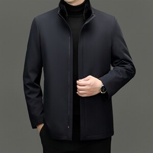 XL-PK0022秋冬男士新款夹克可脱卸兔毛内胆水貂领大衣保暖派克服