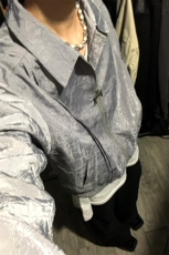 柳钉褶皱纹理压花外套设计感潮小众夹克JK186特P70，男装夹克，星座908-1