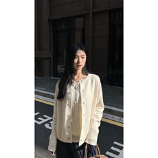 重磅秋冬男女北极绒开衫毛衣美式复古休闲慵懒风单排扣针织衫外套，男装针织衫/毛衣，电商A486