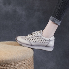 A1112-P245夏季新款真皮手工系带打孔单鞋镂空女鞋阿甘鞋，男鞋休闲鞋，星座1407-6