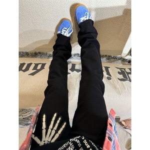 【有货】毛边517弯刀牛仔裤男款修身直筒微喇裤子高街KZA21LL-P48图片