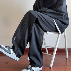 秋季冲锋裤男防水男士休闲裤男宽松束脚直筒长裤A266-KZ8022-P28