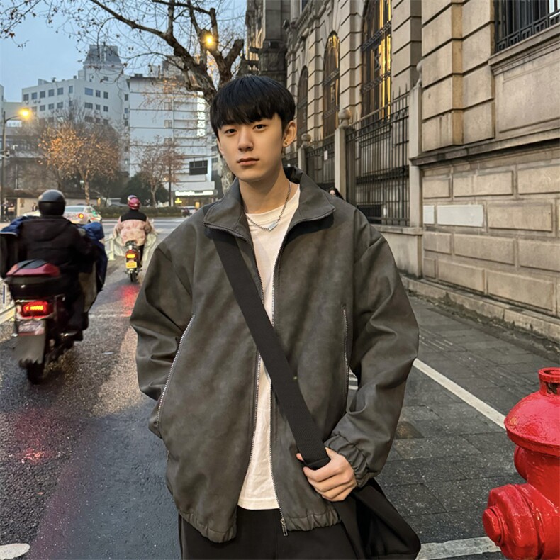 美拉德春季男女外套高街美式hiphop复古拉链夹克服JK08-P85控118,男装夹克,星座218-5