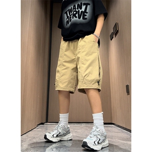 夏季工装短裤男潮款直筒宽松百搭五分裤速干水洗裤子男 KD12图片