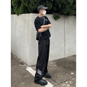 B221 美式ins街头hiphop休闲情侣宽松运动裤子 LK23117-P60 控78图片