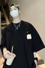 量大优可提供视频2024夏季新美式短袖T恤D223A-T24125-P18，男装T恤，电商019-1