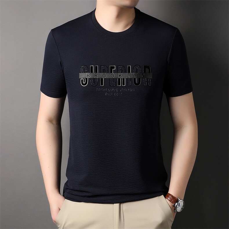 夏季新款中年短袖T恤男装圆领半袖上衣男士宽松衣服潮HP2321-P60,男装T恤,星座1105-3