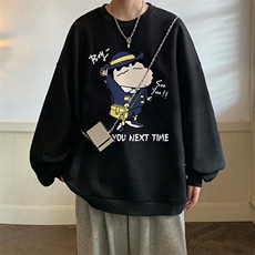 圆领卫衣男大码加厚加绒长袖t恤男S6240-P28加绒款-P33，男装卫衣，电商A040