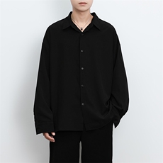 港风大码美式vibe潮牌痞帅翻领长袖衬衫男XZ213-CS8807-P55控68，男装衬衫，星座213