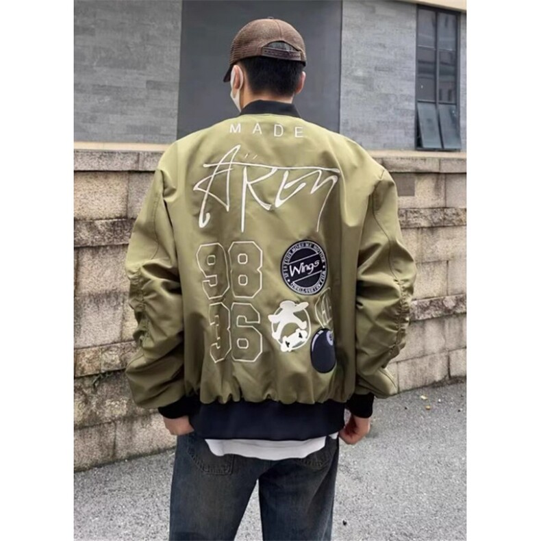 复古刺绣飞行夹克男女春秋小众设计感宽松百搭棒球服外套JA222,男装夹克,星座1116A（原606A-3）
