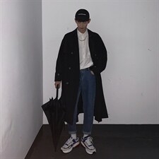 【2025秋冬】风衣男士中长款特宽松毛呢大衣外套呢子大衣长款图片